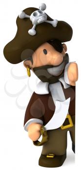 Royalty Free Clipart Image of a Pirate