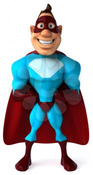 Royalty Free Clipart Image of a Superhero