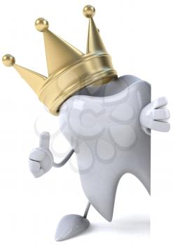 Royalty Free Clipart Image of a Tooth With a Crown