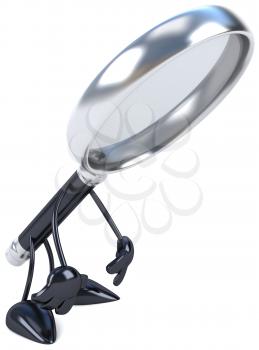 Royalty Free Clipart Image of a Magnifying Glass