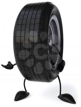 Royalty Free Clipart Image of a Tire