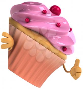 Royalty Free Clipart Image of a Cupcake