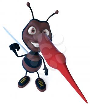 Royalty Free Clipart Image of a Mosquito