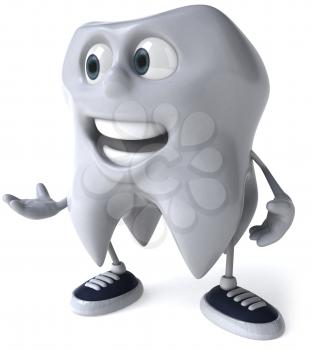 Royalty Free Clipart Image of a Smiling Tooth