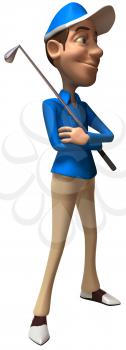 Royalty Free Clipart Image of a Golfer