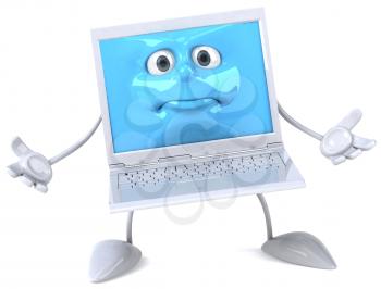 Royalty Free Clipart Image of a Laptop