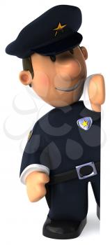 Royalty Free Clipart Image of a Cop