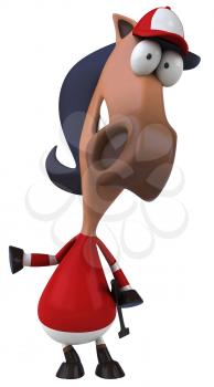 Royalty Free Clipart Image of a Horse Jockey