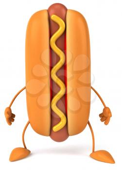 Royalty Free Clipart Image of a Hotdog