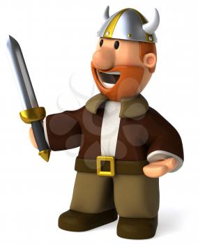 Royalty Free Clipart Image of a Viking