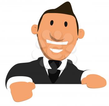 Royalty Free Clipart Image of a Happy Businessman