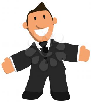 Royalty Free Clipart Image of a Businessman