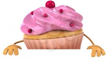 Royalty Free Clipart Image of a Cupcake