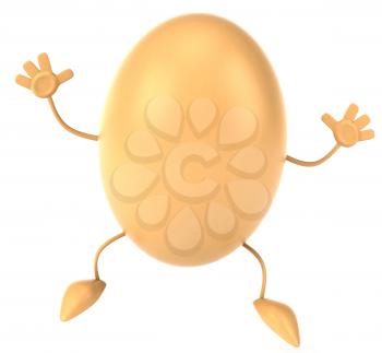 Royalty Free Clipart Image of a Happy Egg