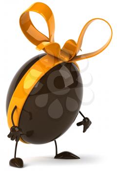 Royalty Free Clipart Image of a Chocolate Egg