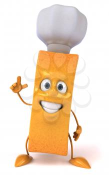 Royalty Free Clipart Image of a French Fry Chef