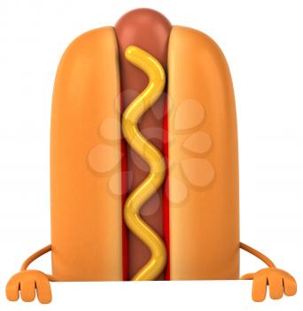 Royalty Free Clipart Image of a Hotdog