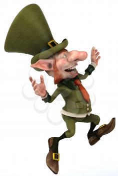 Royalty Free Clipart Image of a Happy Leprechaun