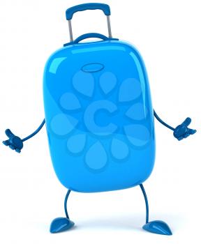 Royalty Free Clipart Image of a Blue Suitcase