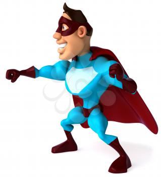 Royalty Free Clipart Image of a Superhero