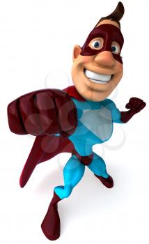 Royalty Free Clipart Image of a Superhero