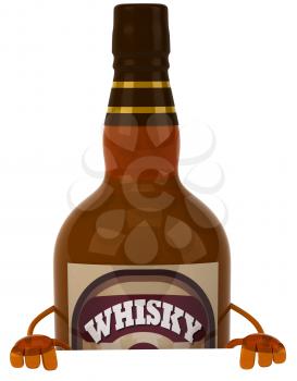 Royalty Free Clipart Image of a Whisky Bottle