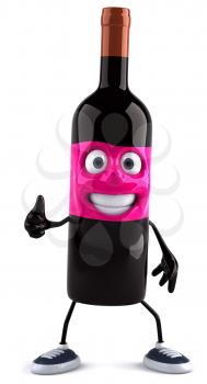 Royalty Free Clipart Image of a Wine Bottle