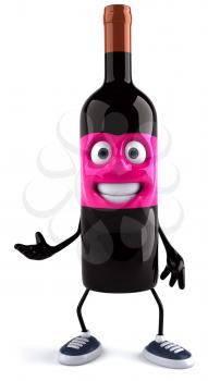 Royalty Free Clipart Image of a Wine Bottle