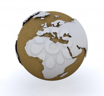 Royalty Free Clipart Image of a Globe