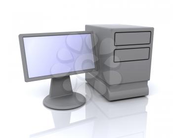 Royalty Free Clipart Image of a Computer