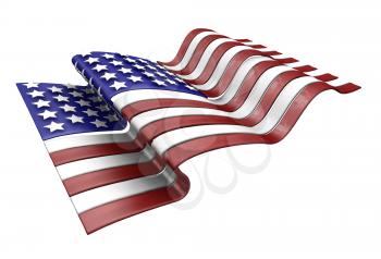 Royalty Free Clipart Image of an American Flag