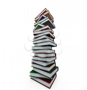 Royalty Free Clipart Image of a Stack of Books