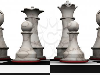 Royalty Free Clipart Image of Chess Pieces