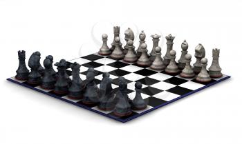 Royalty Free Clipart Image of a Chess Board