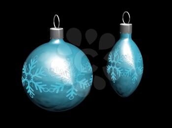 Royalty Free Clipart Image of Christmas Ornaments