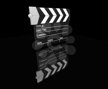 Royalty Free Clipart Image of a Clapper Board