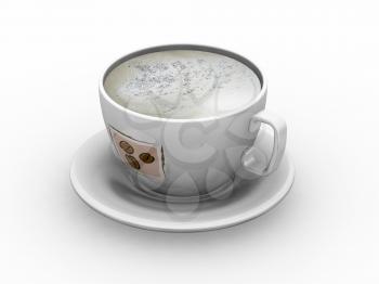 Royalty Free Clipart Image of a Cup of Coffee