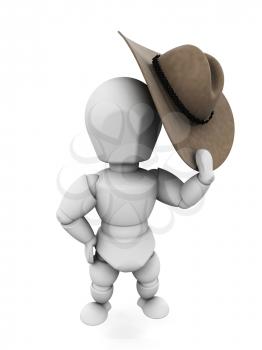 Royalty Free Clipart Image of a Cowboy