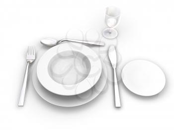 Royalty Free Clipart Image of a Place Setting