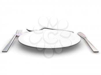 Royalty Free Clipart Image of a Table Setting