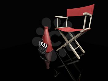 Royalty Free Clipart Image of a Director's Chair