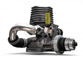 Royalty Free Clipart Image of a Car Engine