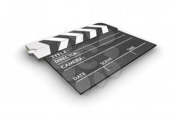 Royalty Free Clipart Image of a Clapper Board