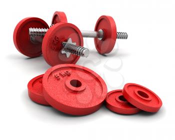 Royalty Free Clipart Image of Weights