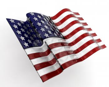 Royalty Free Clipart Image of an American Flag