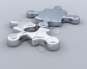 Royalty Free Clipart Image of Puzzle Pieces