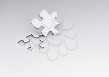 Royalty Free Clipart Image of Puzzle Pieces