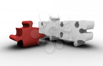 Royalty Free Clipart Image of Puzzle Pieces