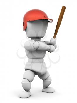 Royalty Free Clipart Image of a Baseball Player