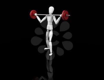 Royalty Free Clipart Image of a Weightlifter